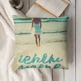 thumbnail image 3 of YINGXI  Life's a Beach Enjoy The Waves Funny Motivational Sign Décor Inspirational Quote Summer Decoration Home Decorative Throw Pillow Case Cushion Cover for Sofa Couch 18x18in, 3 of 5
