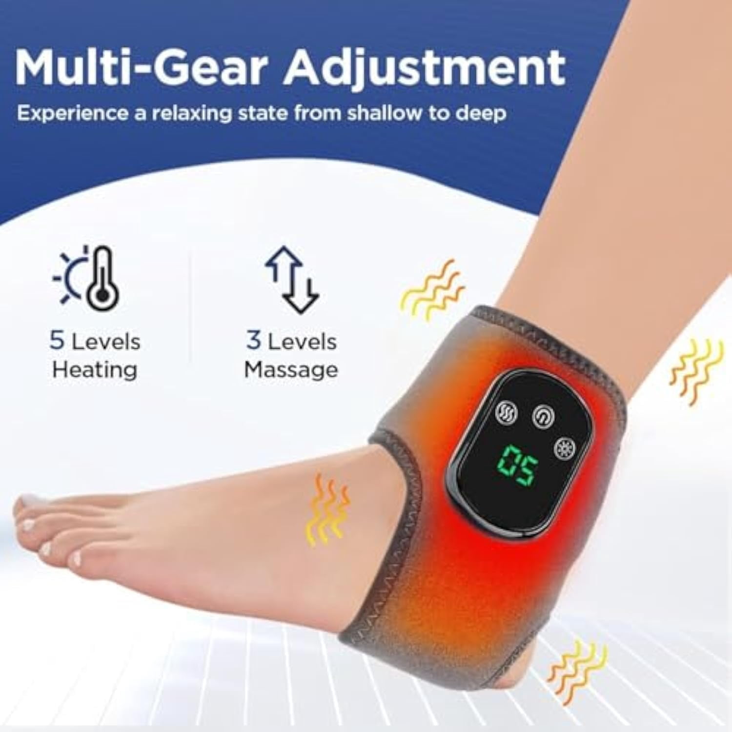 Footrenew Triple Method Massager, Portable Foot and Ankle Massager, Rechargeable Feet Massage, Foot Massager, One Size Fits Most for Circulation & Pain Relief (1pc)