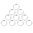 thumbnail image 1 of 10pcs 65mm Articulated Buckle Rings for Albums Scrapbooks (Silver), 1 of 8