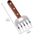 thumbnail image 7 of Surpdew Pack Of 2 Stainless Steel Pulled Pork Tools For Shredding Meat, Sharp Stainless Steel Food Shredding Fork, Meat Shredder Claws For Shredding, Chicken Shredder Brown, 7 of 7