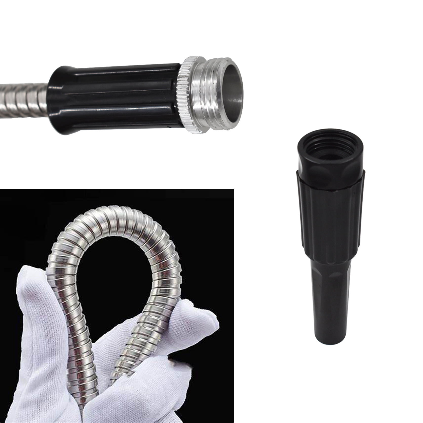 Stainless Steel Garden Hose 50FT 304 Flexible Expanding Water Hose Car Washing Vegetable Outdoor