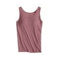 thumbnail image 6 of Womens Tank Tops with Built in Bra Plus Size Padded Camisole Shelf Bra Workout Yoga Shirt Casual Cotton Undershirt, 6 of 6