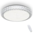 thumbnail image 2 of OOWOLF LED Ceiling Light, 40W 15.4 Inch Dimmable Ceiling Light Brightness Adjustable LED Fixture Lamp Modern Ceiling Lamp Close to Ceiling Lights for Bedroom Kitchen Living Room Lighting, 3000-6000K, 2 of 4