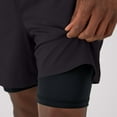 thumbnail image 6 of Hanes Moves Men's 2-in-1 Gym Shorts, 5" Inseam Black 2XL, 6 of 11