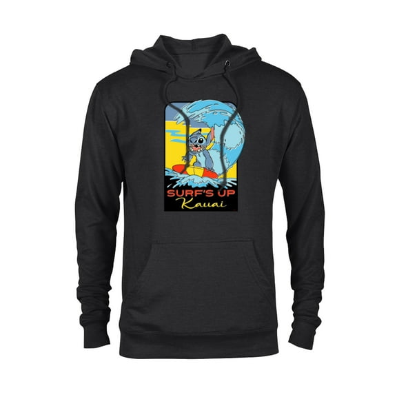 Disney Lilo & Stitch Surf’s Up Kauai - Pullover Hoodie for Adults - Customized-Black