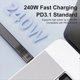 thumbnail image 5 of Cable de Carga Rápida USB-C A C de 40 Gbps con PD de 240 W, 3 Unidades, Cable de Transferencia de Datos para Disco Duro., 5 of 7