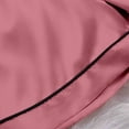 thumbnail image 6 of GobdXE Girls Solid Color Satin Short Sleeve Pajama Set Double Heart Embroidery Notch Collar Button Down Sleep Shorts Loungewear Color:Pink,Size:6-7 Years, 6 of 7