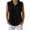 *Black, variant on VBVC Women's Waffle Collared Sleeveless Shirt , Casual Button Down Top For Women, Ladies' Summer Work Blouse with Pockets,Black,S-2XL