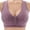 Purple, variant on Seductiva Clothing Women's Wireless Bra Comfortable Bra for Seniors 2023 New Comfortable Front Closure Button Bra Cotton Bras for Older Women Comfort Fit Full-Coverage Bra