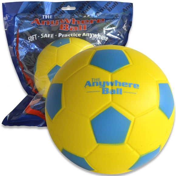Anywhere Ball - Kids Foam Soccer Ball - 6" Super Soft for Junior Soccer - Yellow