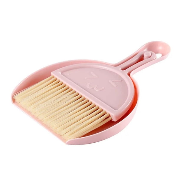 Mini Juego De Recogedor De Escoba, Cepillo De Limpieza De Mano De Plástico Con Cara Sonriente, Recogedor De Cepillo Pequeño Portátil Eficiente Para Oficina, Hogar