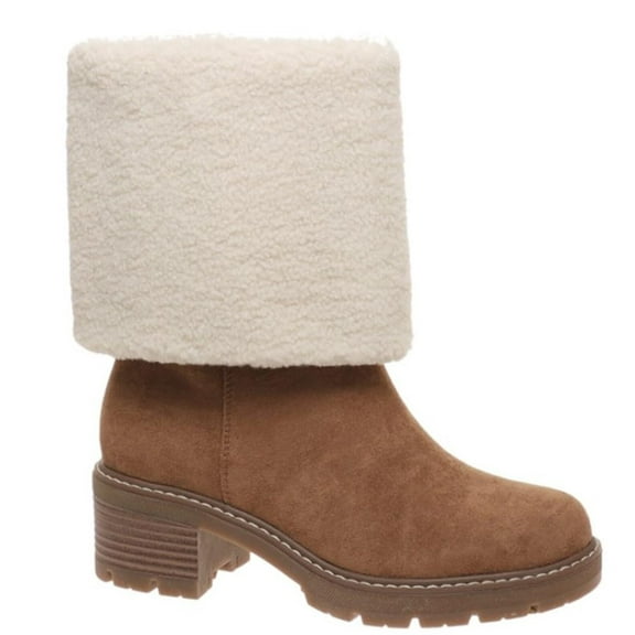 Pierre Dumas Women's Everlee-2 Winter Boots, Mid-Calf Faux Suede, Round Toe Pull-On Booties