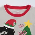 thumbnail image 4 of FYEGRE Boys Holiday Themed Long Sleeve Pajama Set Cozy Two Piece Homewear For Toddler And Kids Comfortable Sleepwear Outfit Light Gray 8-9 Years, 4 of 4