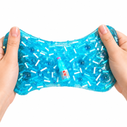 Hoshimi Slimes Ramune Blue Raspberry Soda Clear Slime with Charm & Beads, 4 oz