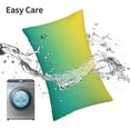 thumbnail image 6 of Fuzoiu Teal To Yellow Gradient Print Pillow Case with Hidden Zipper,Pillow Covers,Soft and Comfortable Pillowcase-16"x24", 6 of 6