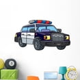 thumbnail image 1 of Funny Cartoon Police Car Wall Decal Wallmonkeys Peel and Stick Decals for Boys (48 in W x 27 in H) WM502759, 1 of 4