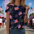 thumbnail image 2 of CAICJ98 Womens 250th Anniversary Shirt Vintage American Flag Independence Day 250 Anniversary Women's T-Shirts (Black,L), 2 of 8