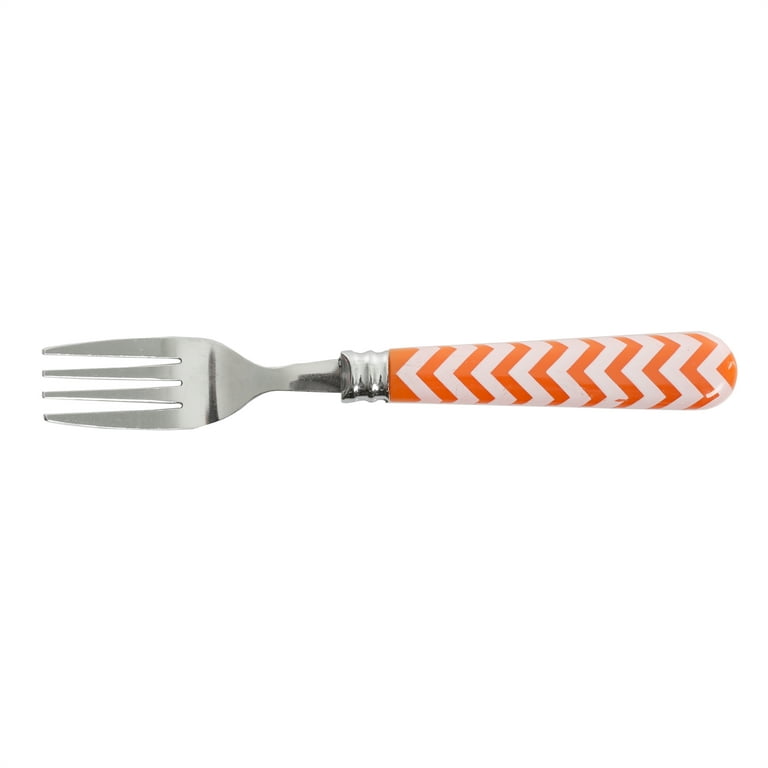 12Pc Fruit Knife and Fork Set- Orange: Flatware