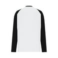 thumbnail image 5 of Tops for Women Plus Size Long Sleeved Color Blocking Round Neck Casual Solid Color Pullover Loose Raglan Top 1-White XXL, 5 of 6