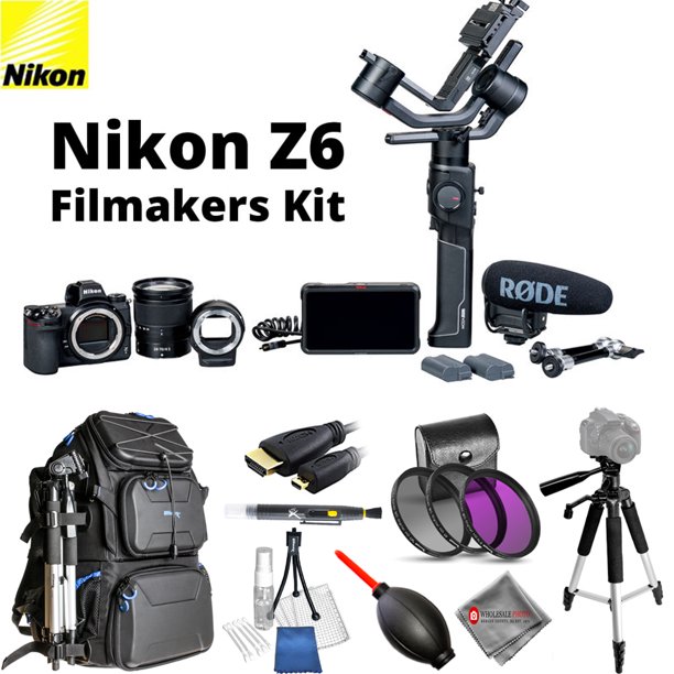 Nikon Z 6 Camera Filmmaker's Kit 13545 Pro Bundle with Deluxe Backpack, Filter Kit, Tripod and More - Authorized Nikon Dealer