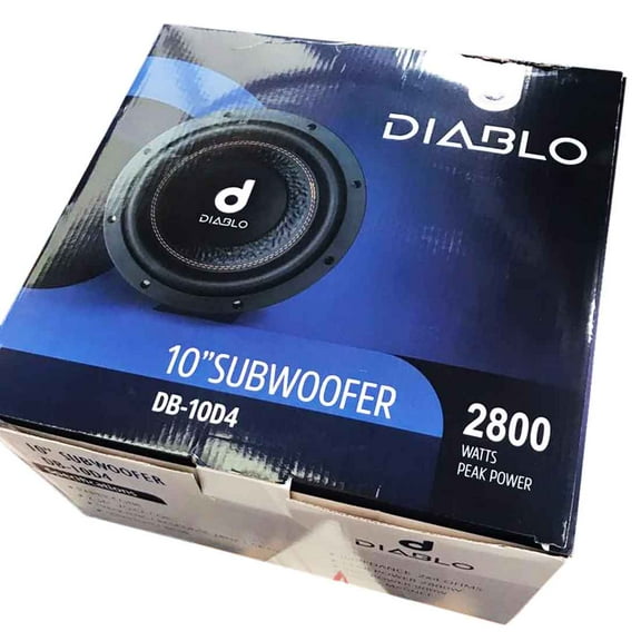Diablo High Efficient Adjustable Car Subwoofers with Paper Cone, Carbon Aluminum Black, 10"