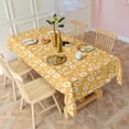 thumbnail image 3 of Orange Daisy Flower Floral Pattern Rectangle Tablecloth 60"x120",Waterproof Polyester Rectangle Table Cloth, Wipeable Spillproof Polyester Tablecloth for Dining, Camping, Indoor and Outdoor, 3 of 6