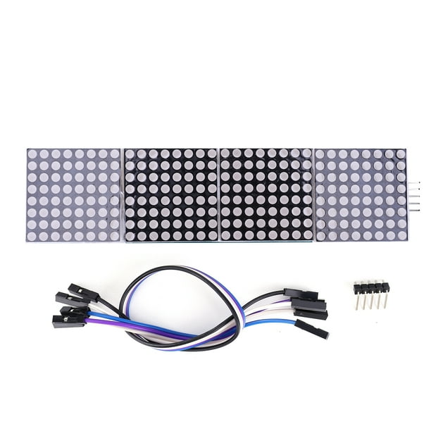 1 matriz de puntos 4 en pantalla módulo LED de Control de un solo chip 5V MAX7219 Kit de bricolaje 32x8