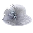 thumbnail image 1 of Sombrero de sol de encaje y malla con flores para mujer: ala ancha plegable, protección UV para la playa, la jardinería y los viajes, 1 of 4