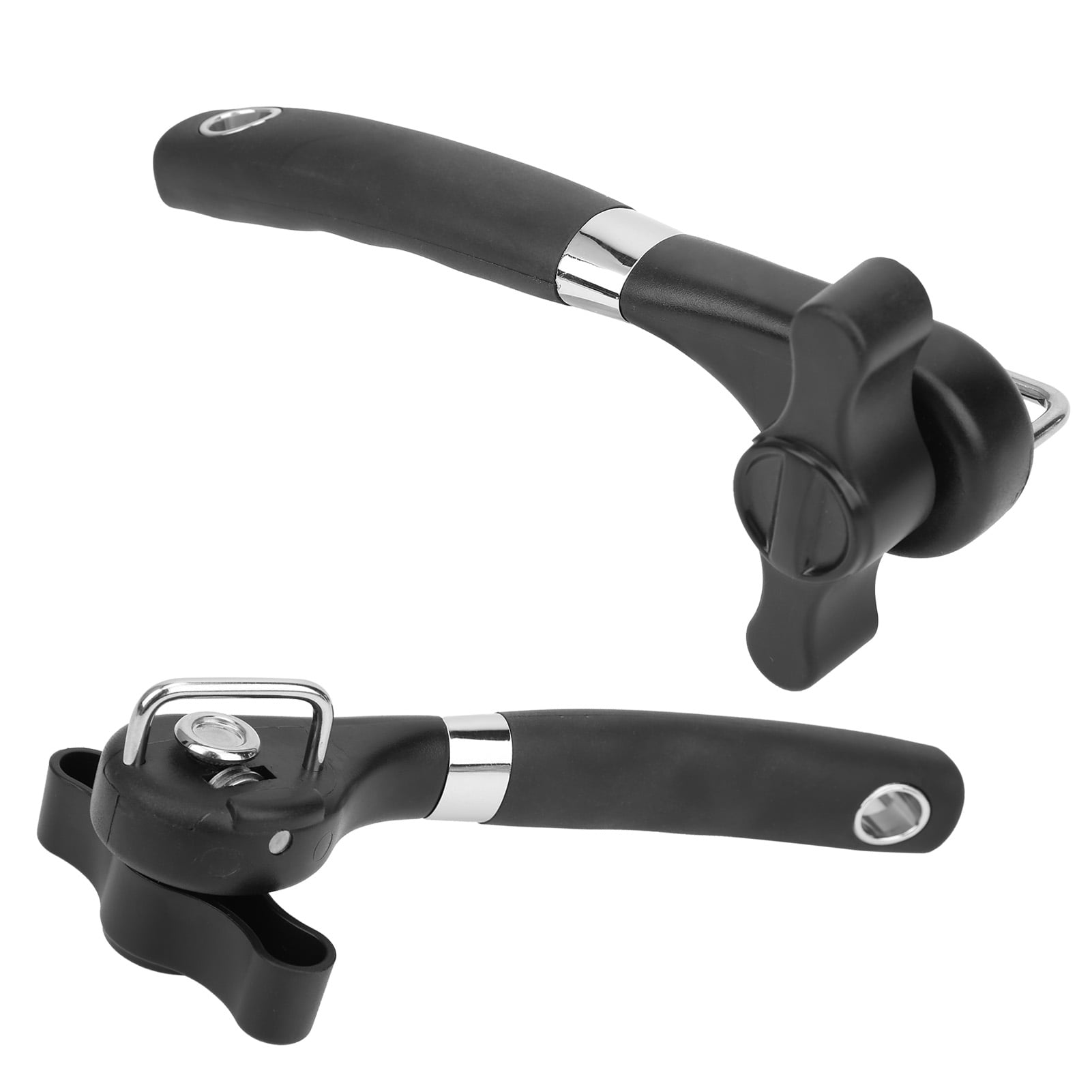 Riousery 2-Set Professional Stainless Steel Manual Can Opener with Smooth Edge Safety Cut for Kitchen (8.66 inches / 22.0 cm), Ergonomic Handheld Tin Opener and Bottle Opener Tool