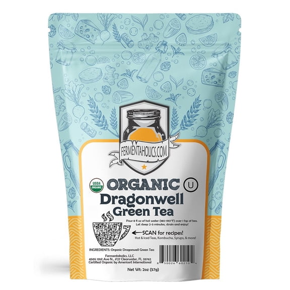 Fermentaholics USDA Certified Organic Loose Leaf Dragonwell Green Tea