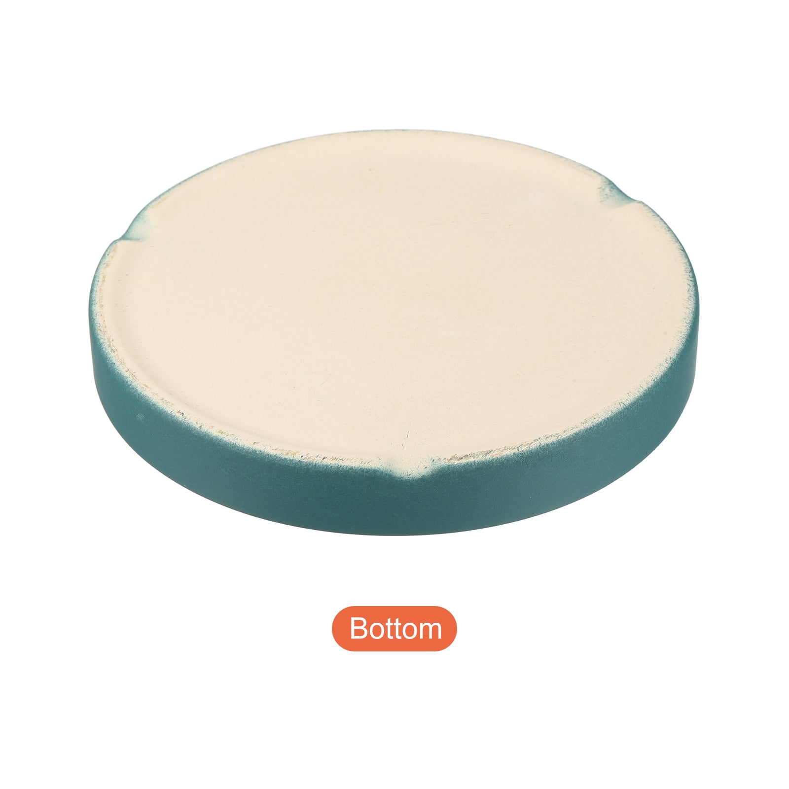 Uxcell 4.5" Ceramic Round Planter Saucer Flower Pot Drip Tray Coaster, Cyan 2 Pack