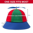 thumbnail image 2 of TOPTIE Propeller Hat Whimsical Rainbow Bucket Cap Colorful Hat for Youth & Women-Green, 2 of 8