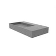 thumbnail image 2 of Castello USA Inc Juniper 36" Left Basin Bathroom Sink w/No Faucet Hole - Gray, 2 of 4