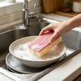 thumbnail image 7 of Kitchen Nano Sponge Wipe, 8-Pack Magic Cleaning Sponge, Double-Sided Scrub Sponge for Dishes, Pots, and Pans, Strong Decontamination for Kitchen Oil and Grease, Red, 7 of 7