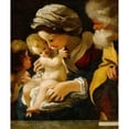 thumbnail image 2 of Bartolomeo Schedoni 15x17 Gold Ornate Wood Frame and Double Matted Museum Art Print Titled - The Holy Family with Saint John the Baptist, 2 of 4