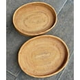 thumbnail image 5 of 2Pack Extra Large Rattan Serving Trays without Handles includes 16" and 17" Oval Serving Tray for Bread,Coffee and Snacks, Decorative Wicker Display Tray Set for Ottoman, Coffee Table,XL+XXL(Set of 2), 5 of 5