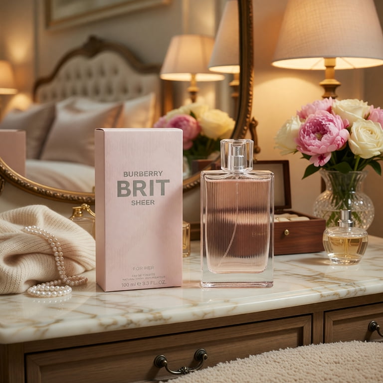 Burberry Brit Sheer Eau de Toilette Spray, 3.4 Oz, Perfume for Burberry Brit Sheer Eau de Toilette Spray, 3.4 Oz, Perfume for