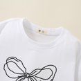 thumbnail image 6 of Krdevn Girls Solid Color Short Sleeve T-Shirt with White Bow Graphic Casual Cotton Tee Size:2-3 Years, 6 of 7