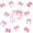 Pink White D, variant on Catabedysis Personalized Bow Gifts 7-Piece King Bedding,Initial Alphabet G Pattern King Bed in a Bag,Pink Reversible For Girls
