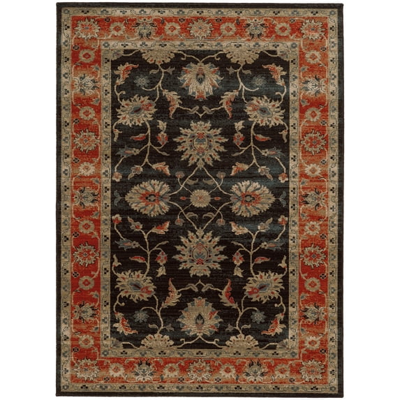 Tommy Bahama Vintage Area Rug 634N2 Navy Stems Branches