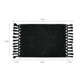 thumbnail image 4 of Jean Pierre Ricardo Cotton Fringe 21 x 34 in. Bath Rug, Black, 4 of 7