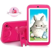 Kids Tablet 7 inch Android 10.0 - Kids Edition Tablets with Case - Quad Core - RAM 1GB | 16GB ROM - JUSYEA J3-3000mAh Battery | WiFi | Bluetooth, Entertainment | Education (Pink)