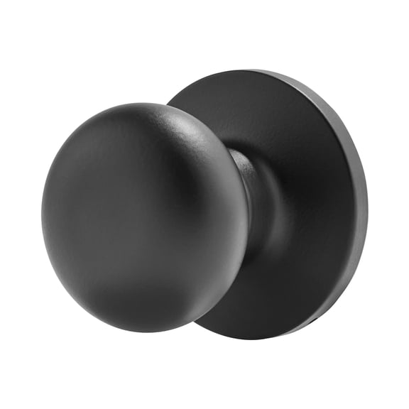 Hyper Tough Passage Hall & Closet Mushroom Doorknob, Matte Black