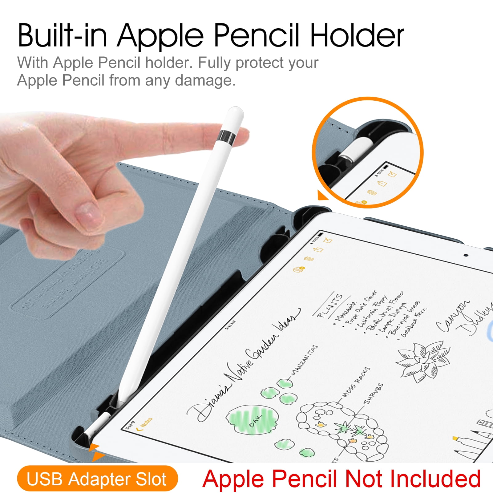Fintie 360 Rotating Case for 10.2-inch iPad 9th/ 8th/ 7th Generation - Swivel Cover with Pencil Holder for iPad 10.2" (2021/ 2020 / 2019 Model)