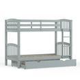 thumbnail image 3 of Glenwillow Home Arca Wood Twin/Twin Bunk Bed & Trundle - Light Grey, 3 of 8