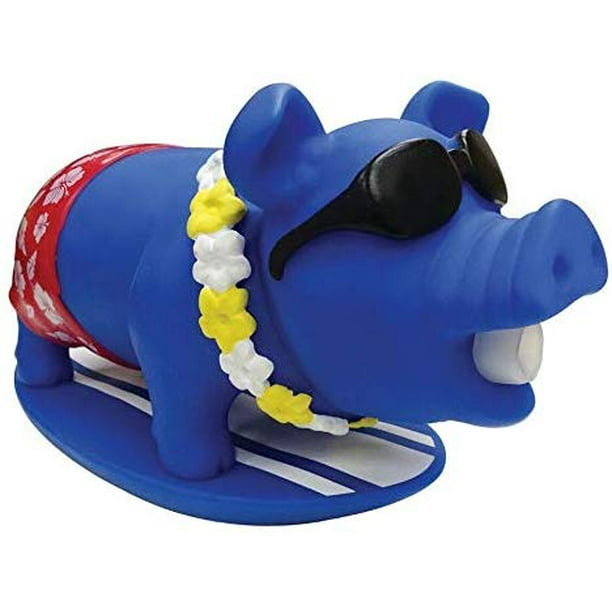 Surf Piggie The Surfing & Snorting Pig Stress Relief Squeeze Toy, Ideal Funny Novelty & Gag