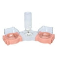 thumbnail image 2 of Cuenco de comida para gatos inclinado de 15 degree, portátil duradero con fuente, cuenco doble, 3 en 1 para gatos Rosa Yuyangstore Cuencos para gatos, 2 of 8