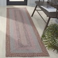 thumbnail image 2 of SAFAVIEH Braided Kent Geometric Machine Washable Reversible Runner Rug, Brown/Gray Pink, 2'3" x 8', 2 of 17
