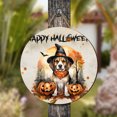 thumbnail image 4 of Happy Halloween Beagle Witches Hat Pumpkin Carving Round Wood Sign Beagles Dog Lover Gifts Idea Hanging Wall Home Decor - 02019, 4 of 5