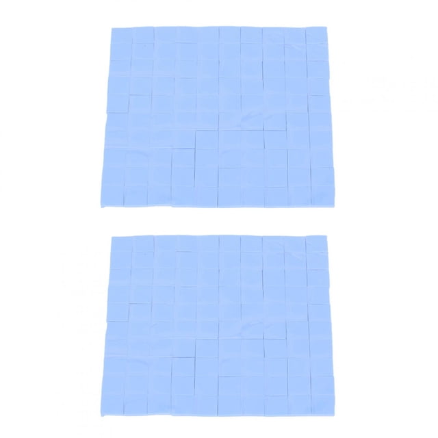 2 almohadillas disipadoras de calor de silicona térmica para refrigeración de CPU, enfriador conductor, 100 x 100 x 1 mm